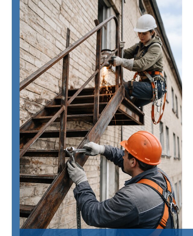 Ремонт и восстановление пожарных лестниц с выездом в Шумерле