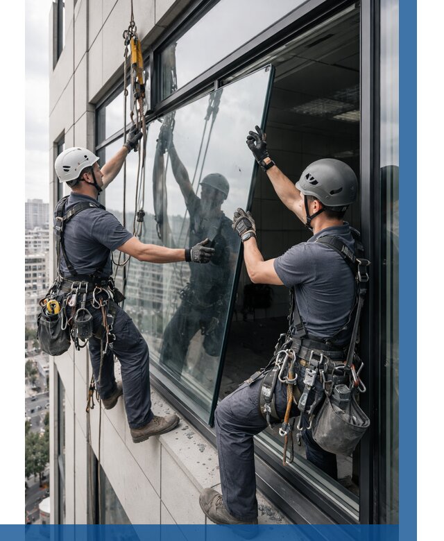 Замена стеклопакетов на высоте в Шумерле от 5975 р. | ВЫСОТНИК-Шмр