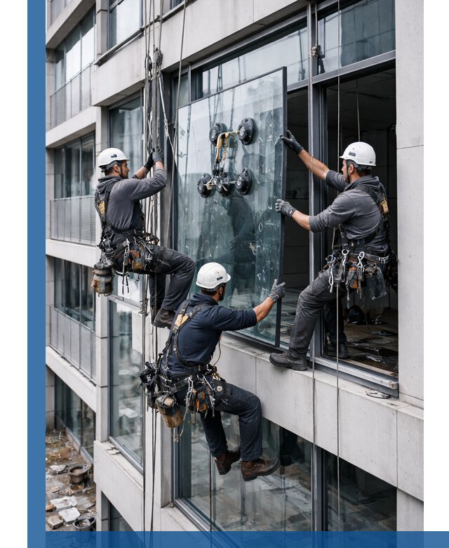 Фасадное остекление и монтаж витражей зданий в Шумерле под ключ