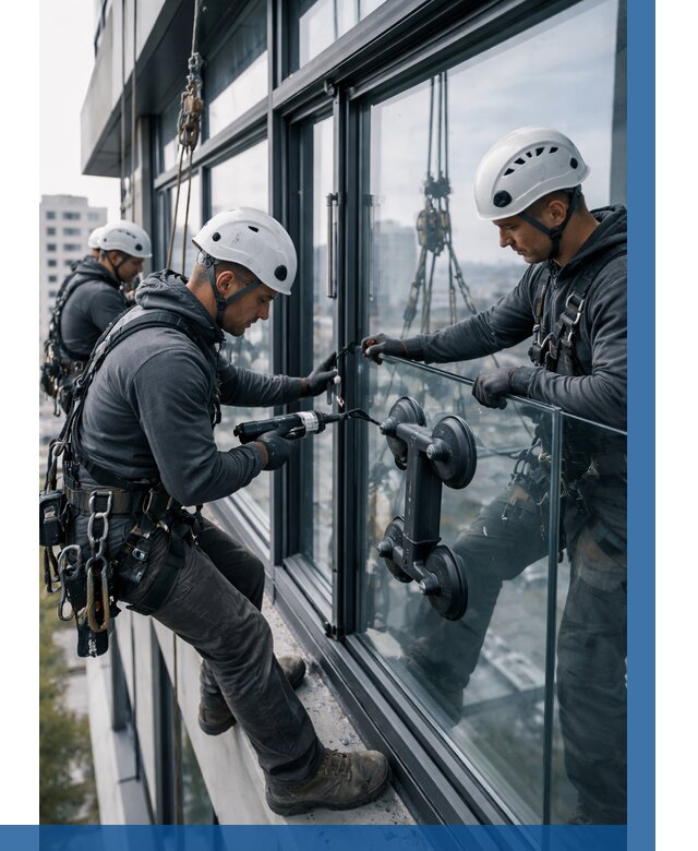 Витражное остекление зданий в Шумерле от 3802 р. | ВЫСОТНИК-Шмр