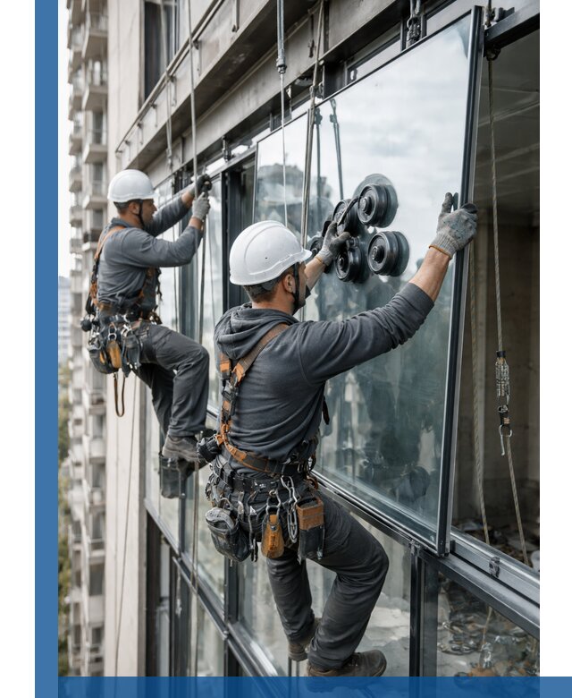 Витражное остекление фасадов и лоджий в Шумерле под ключ