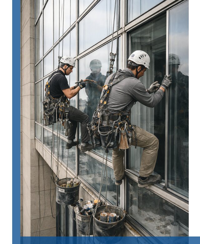 Ремонт витражных конструкций и фасадного остекления в Шумерле