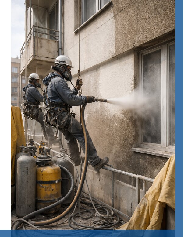 Пескоструйная очистка фасада в Шумерле от 706 р. | ВЫСОТНИК-Шмр