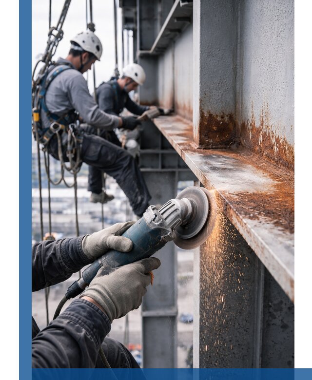 Зачистка металла от ржавчины и подготовка поверхностей в Шумерле