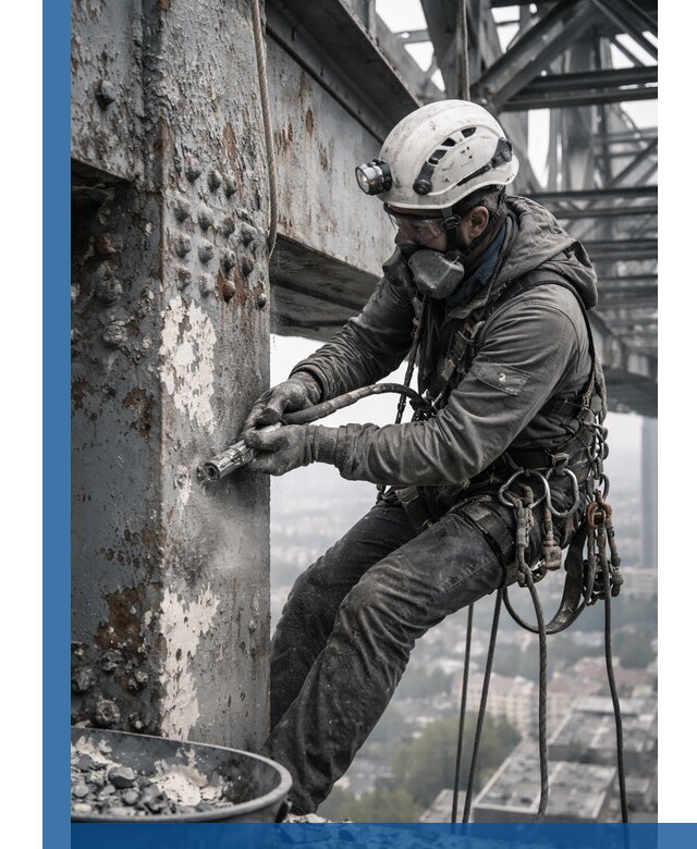 Удаление старой краски с металлических конструкций в Шумерле