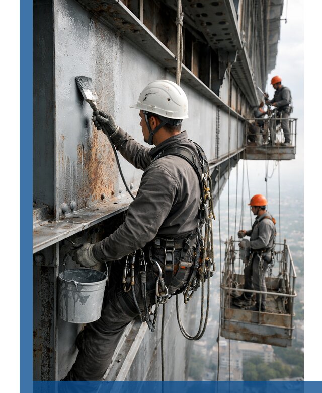 Покраска металлоконструкций на высоте в Шумерле профессионально