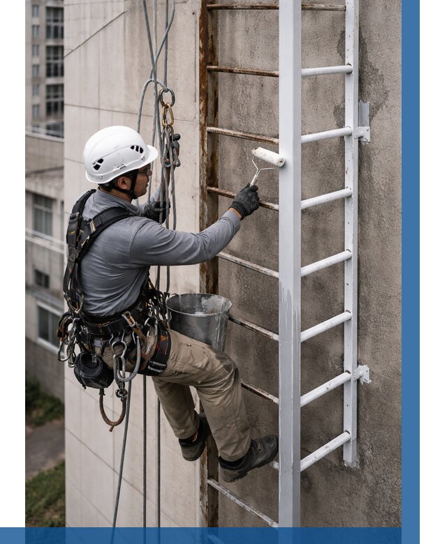 Покраска пожарных лестниц в Шумерле от 4888 р. | ВЫСОТНИК-Шмр