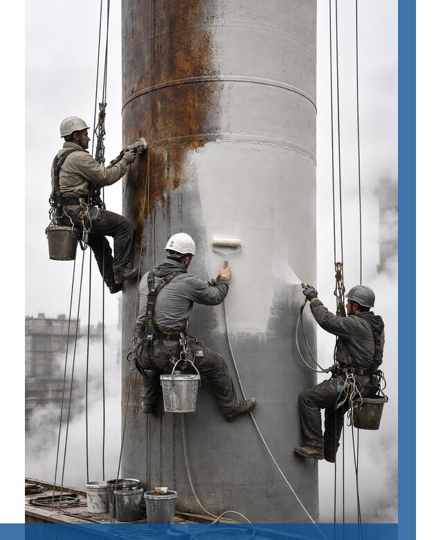 Покраска дымовых труб в Шумерле от 9234 р. | ВЫСОТНИК-Шмр