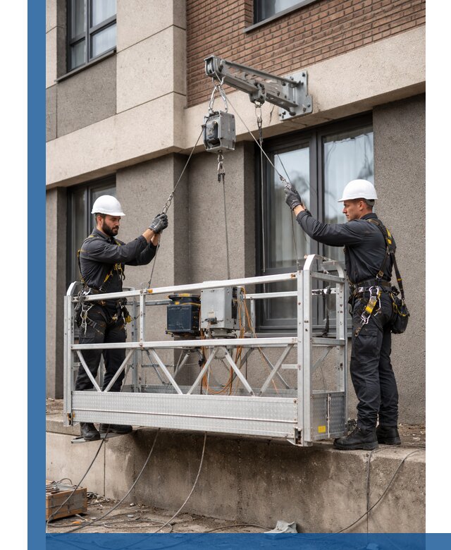 Монтаж и подъем фасадной люльки в Шумерле с гарантией безопасности