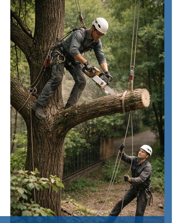 Спил деревьев альпинистами в Шумерле от 8690 р. | ВЫСОТНИК-Шмр