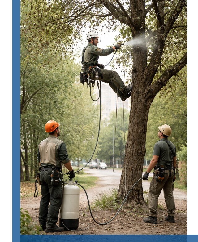 Обработка деревьев от вредителей в Шумерле профессиональная защита