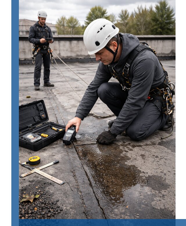 Обследование кровли на протечки и выявление дефектов в Шумерле