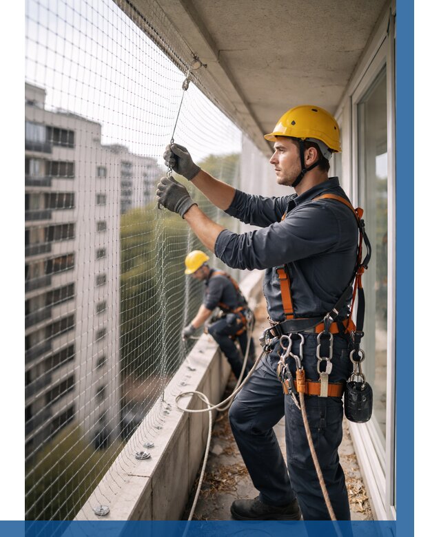 Монтаж сетки от птиц в Шумерле от 4888 р. | ВЫСОТНИК-Шмр