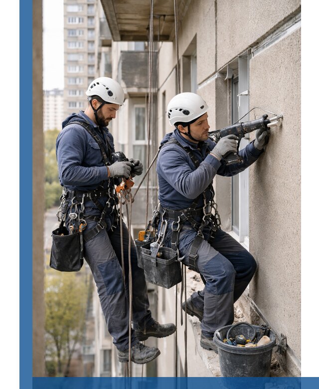 Промышленные альпинисты высотные работы и монтаж в Шумерле